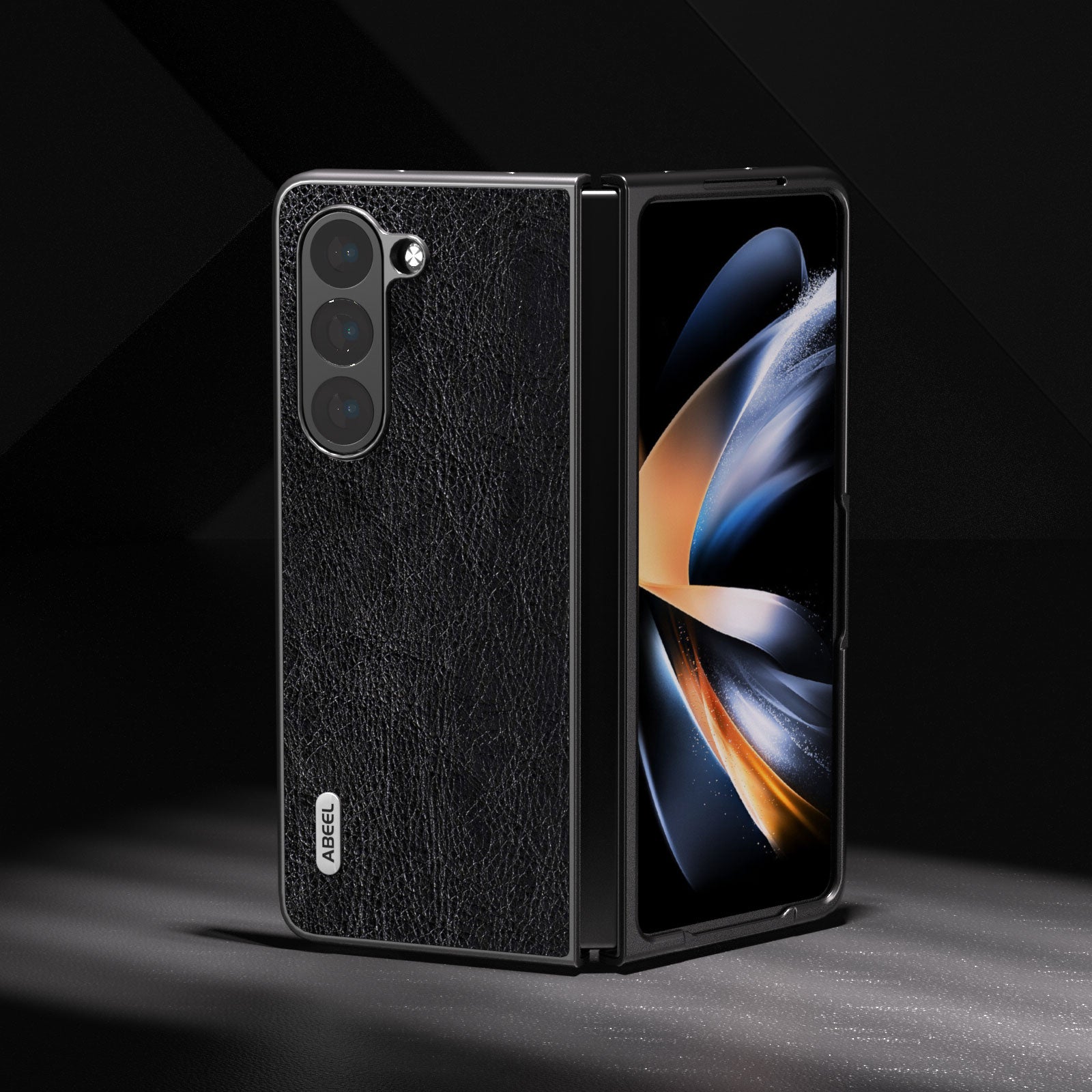 ABEEL For Samsung Galaxy Z Fold5 5G PU Leather Coated PC Back Phone Case Litchi Texture Vintage Shockproof Cover ABEEL For Samsung Galaxy Z Fold5 5G PU Leather Coated PC Back Phone Case Litchi Texture Vintage Shockproof Cover
